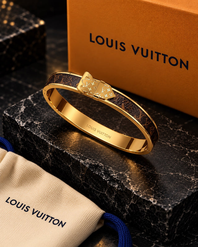 Louis Vuitton Monogram Enamel Bangle Bracelet