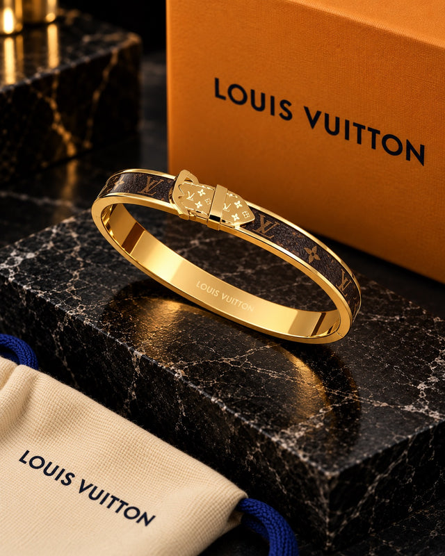 Louis Vuitton Monogram Enamel Bangle Bracelet
