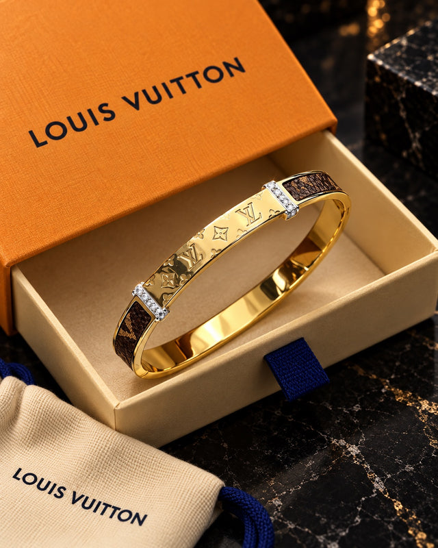 Louis Vuitton Monogram Enamel Bangle Bracelet