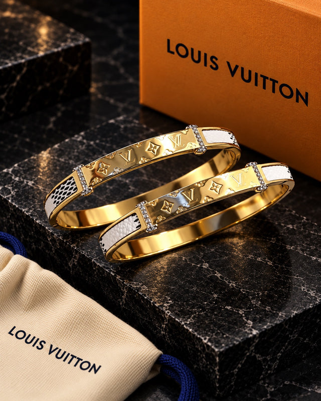 Louis Vuitton Monogram Enamel Bangle Bracelet