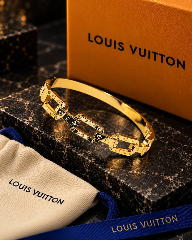 Louis Vuitton Monogram Enamel Bangle Bracelet