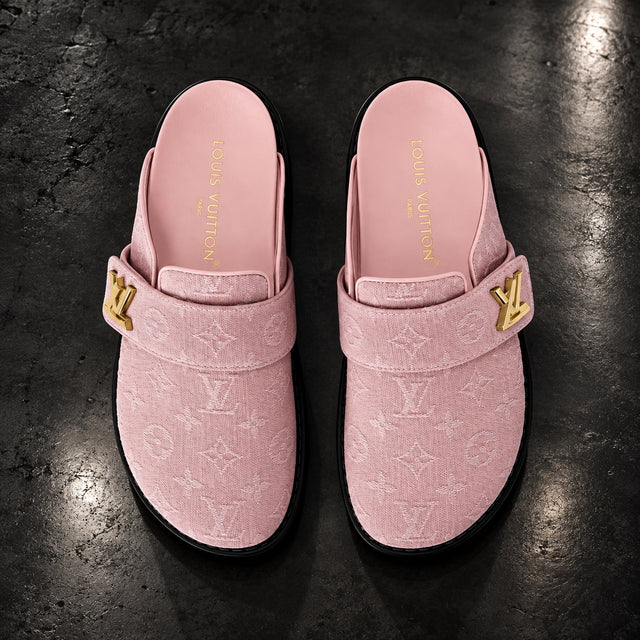 LV Monogram Denim Mule Slides