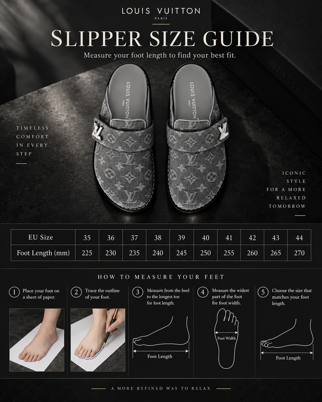 LV Monogram Denim Mule Slides
