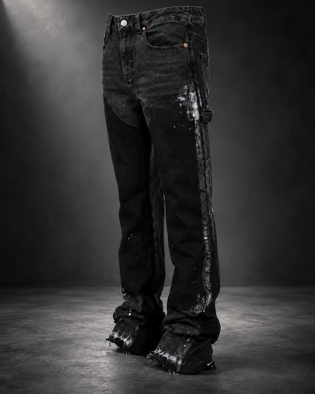 Acne Studios Paint-Splatter Carpenter Denim Jeans
