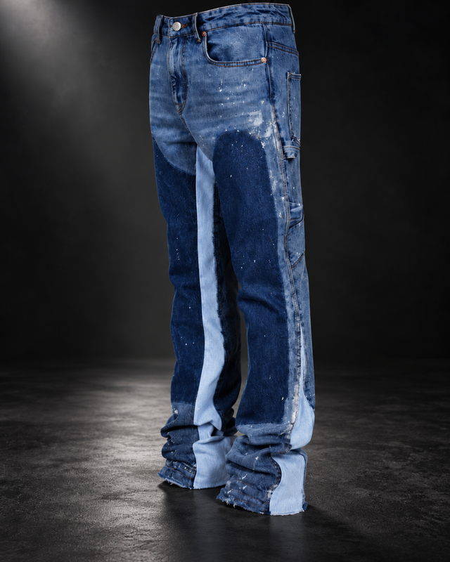 Acne Studios Paint-Splatter Carpenter Denim Jeans